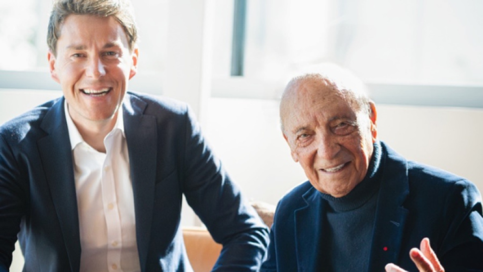 Loris Repellin, CEO de Jacques Paris et Président des activités santé du groupe Havas en France et Jacques Séguéla, pionnier français de la créativité.
