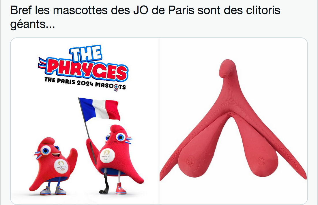 Mascottes des JO Paris 2024 : des clitoris olympiques qui font